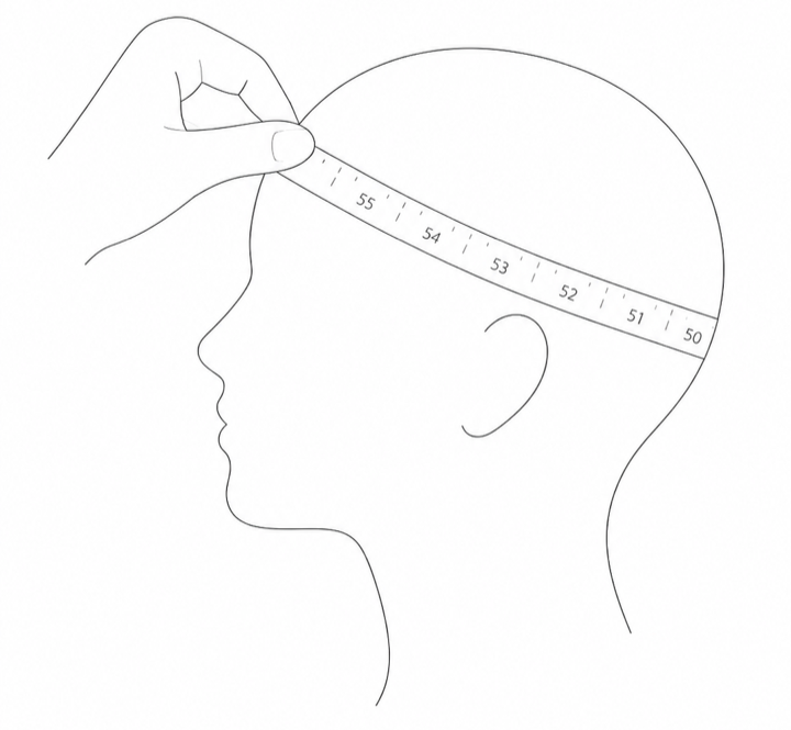 How to measure your head circumference with a soft measuring tape
